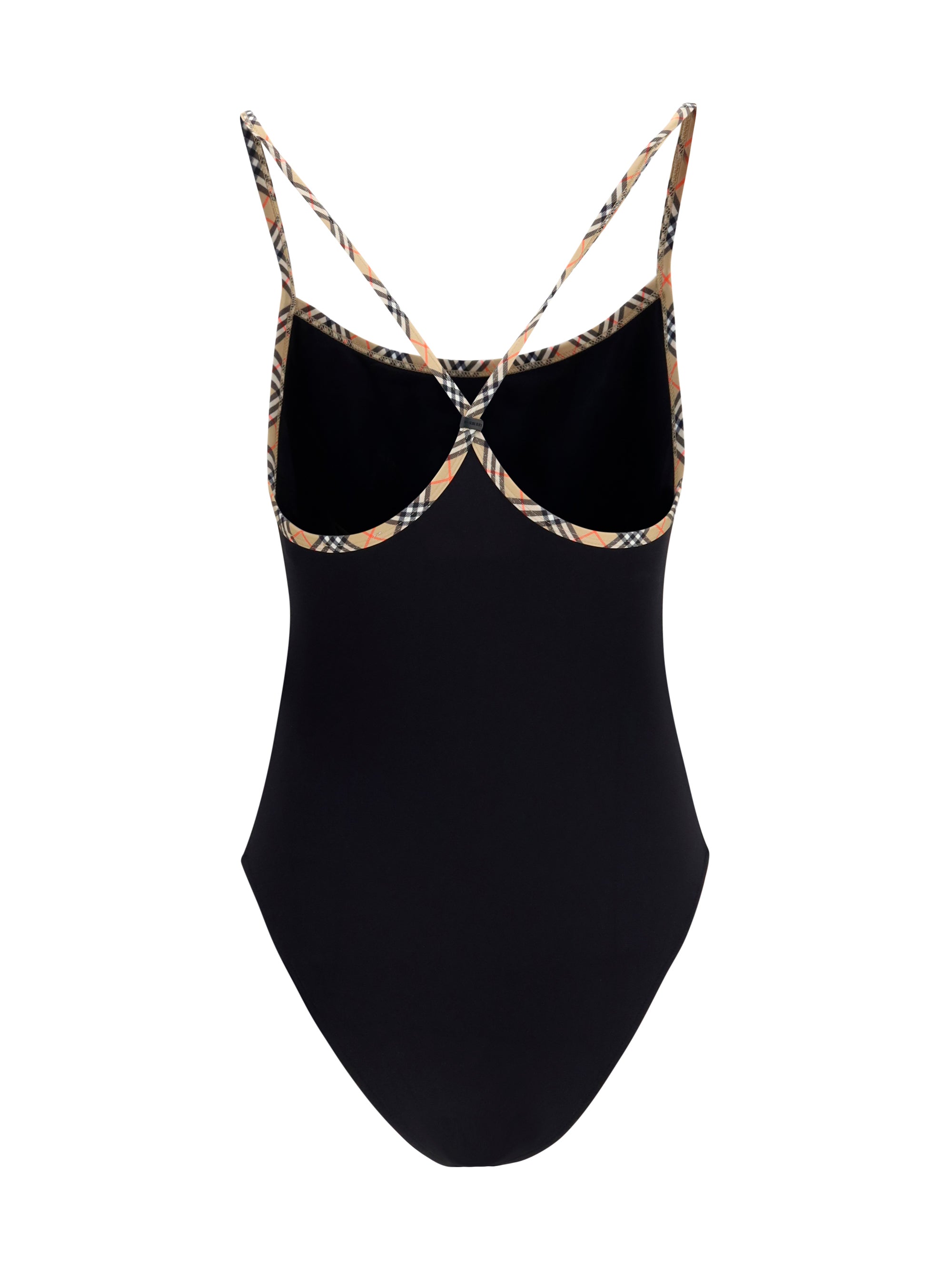 check trim swimsuit