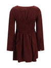 long-sleeve satin mini dress