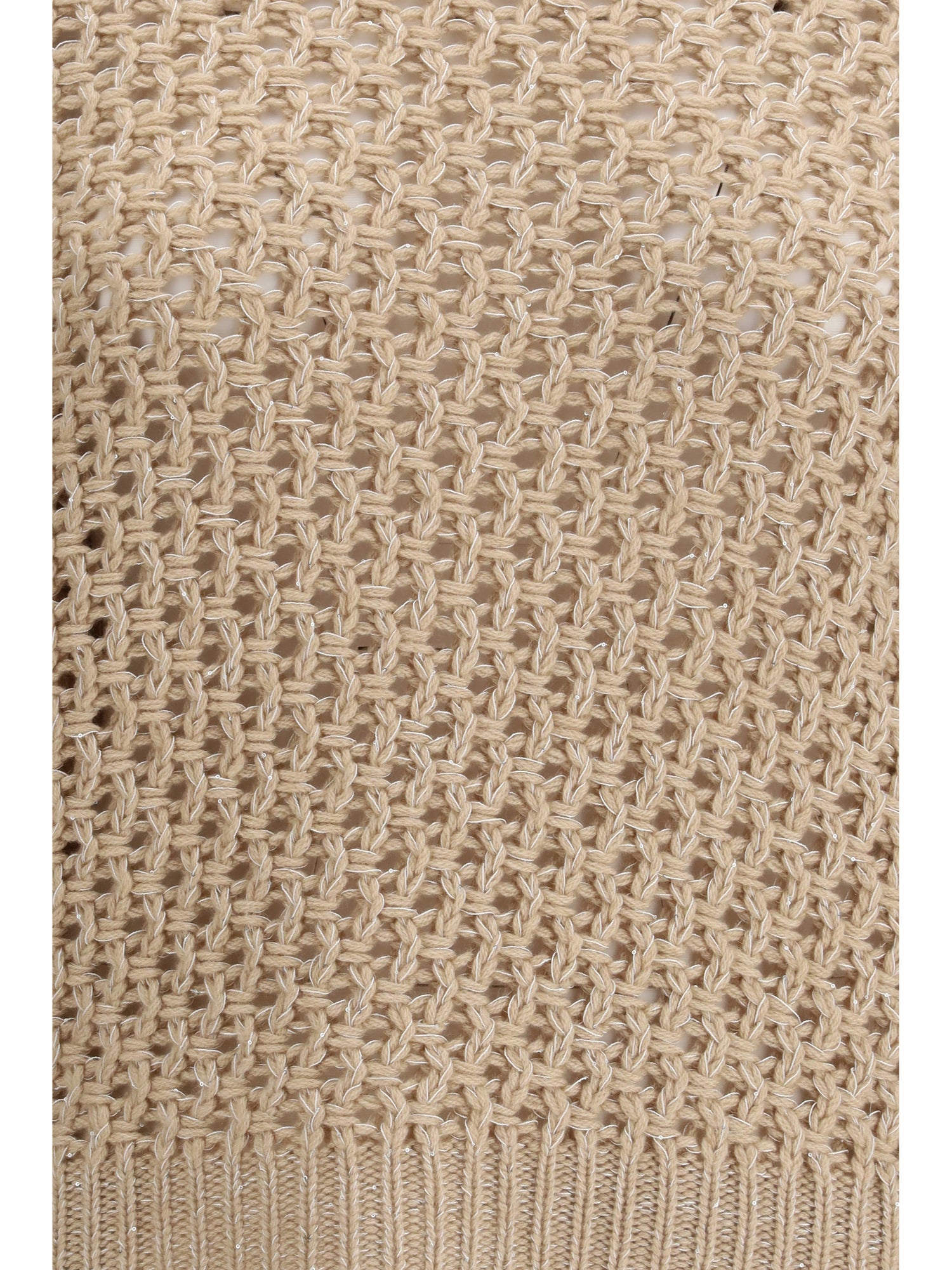 FABIANA FILIPPI 40 jumper crafted from platinum yarn with micro sequins