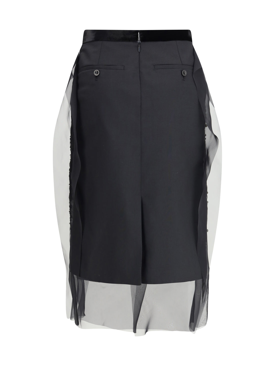 SACAI 1 sequin embroidery skirt