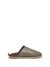 mesh mules with rhinestones
