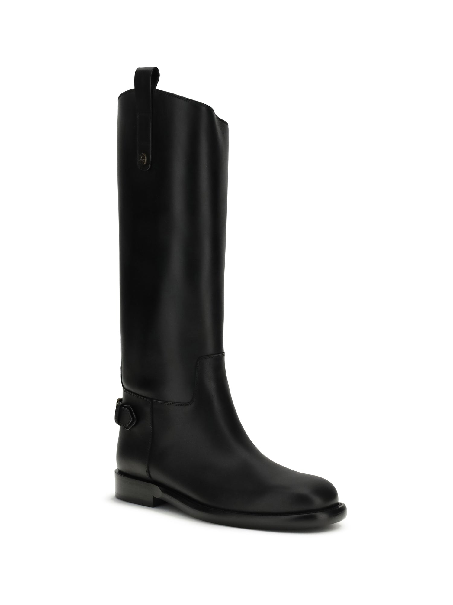 BURBERRY 40 leather high boots