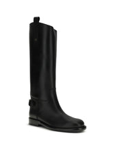 BURBERRY 40 leather high boots