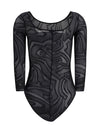 jacquard velvet bodysuit