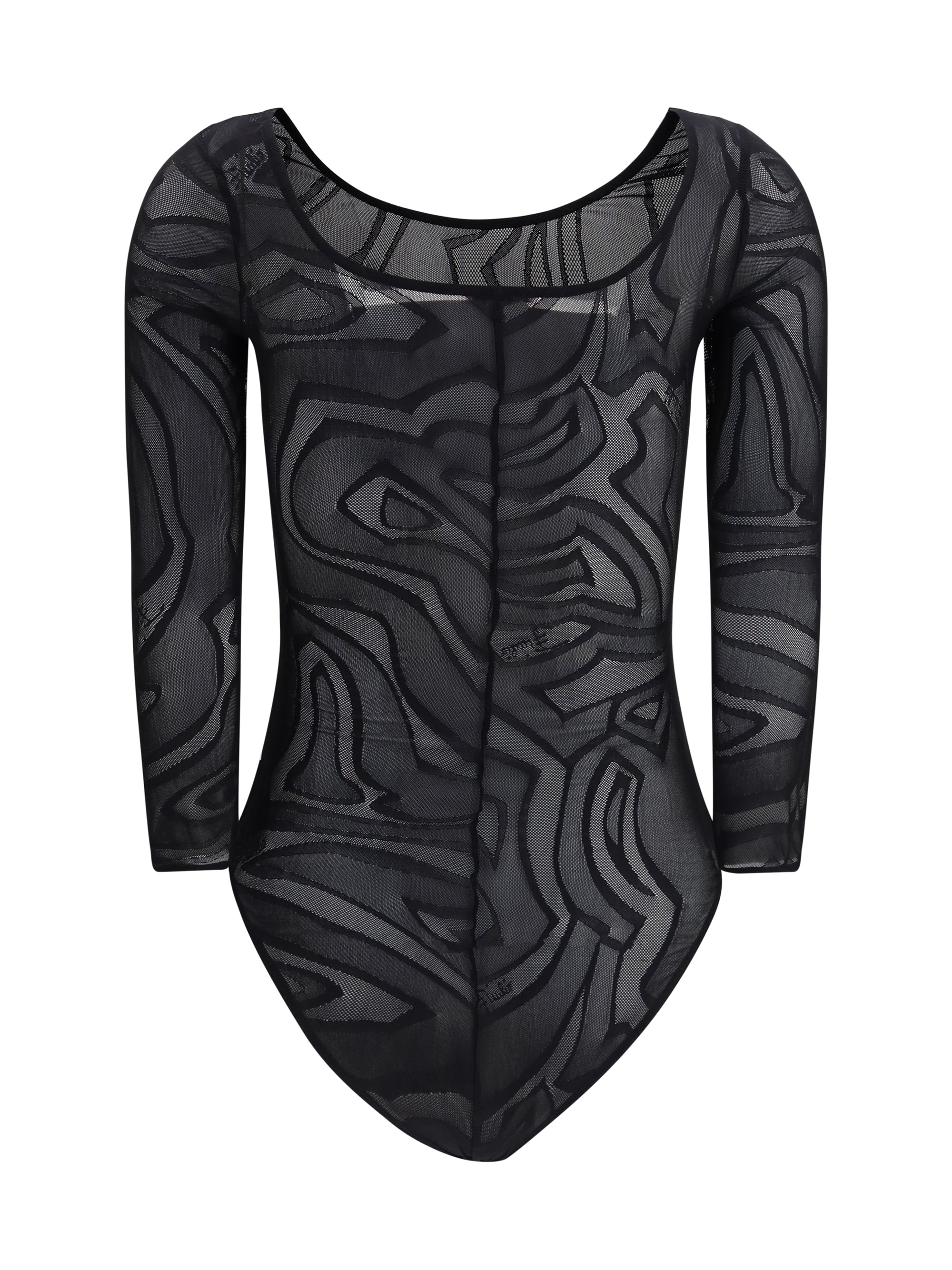 jacquard velvet bodysuit