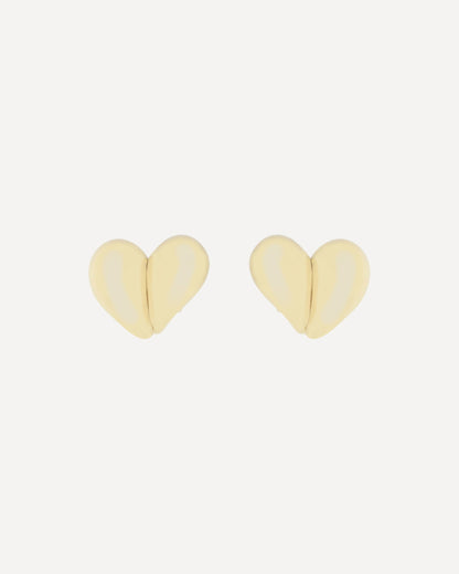 Bottega Veneta Heart-shaped Earrings Gold