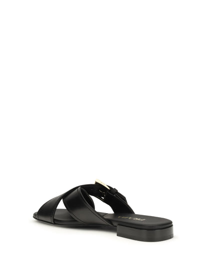 PRADA 37 leather sandals