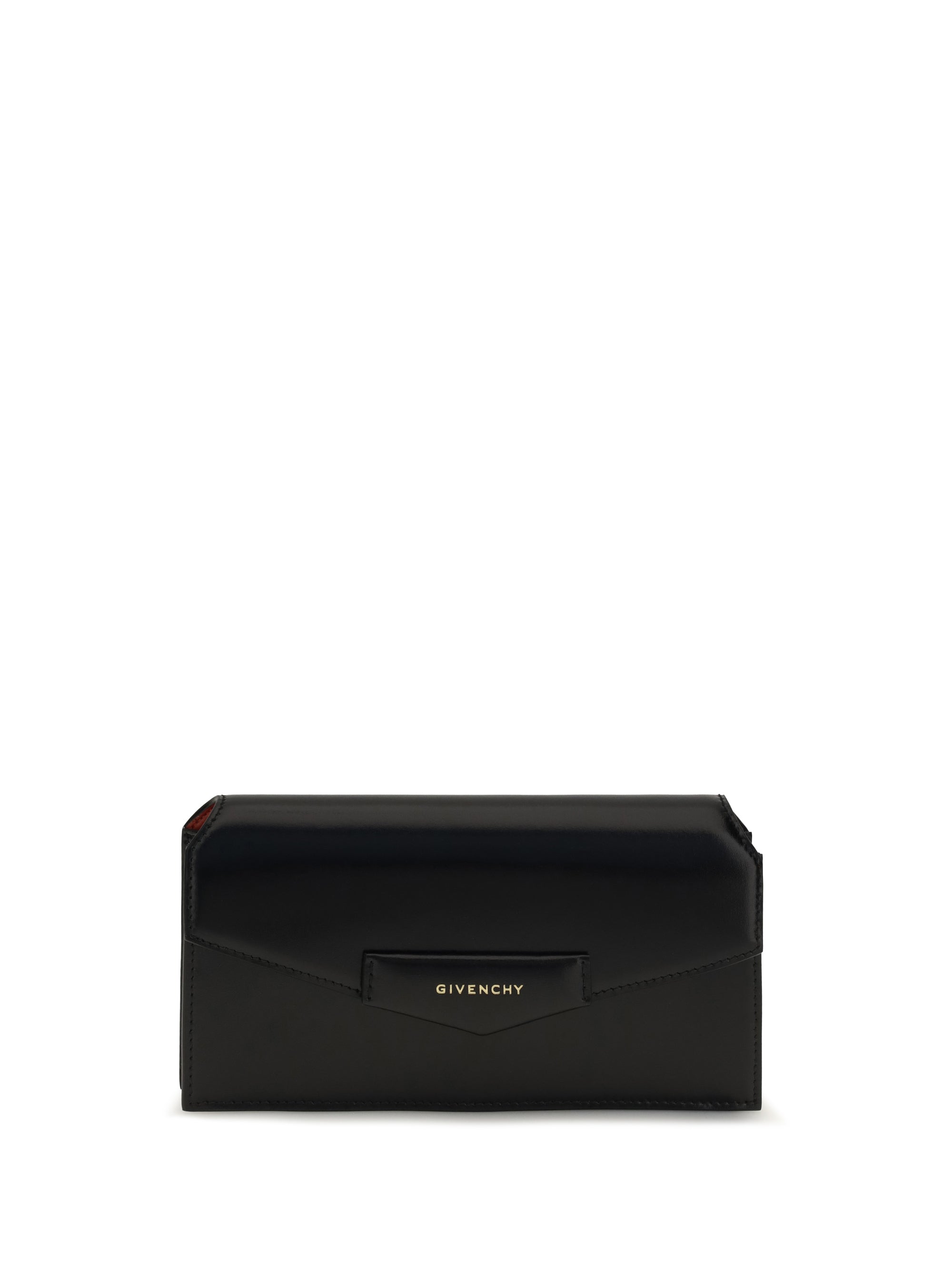 antigona box leather pouch with chain