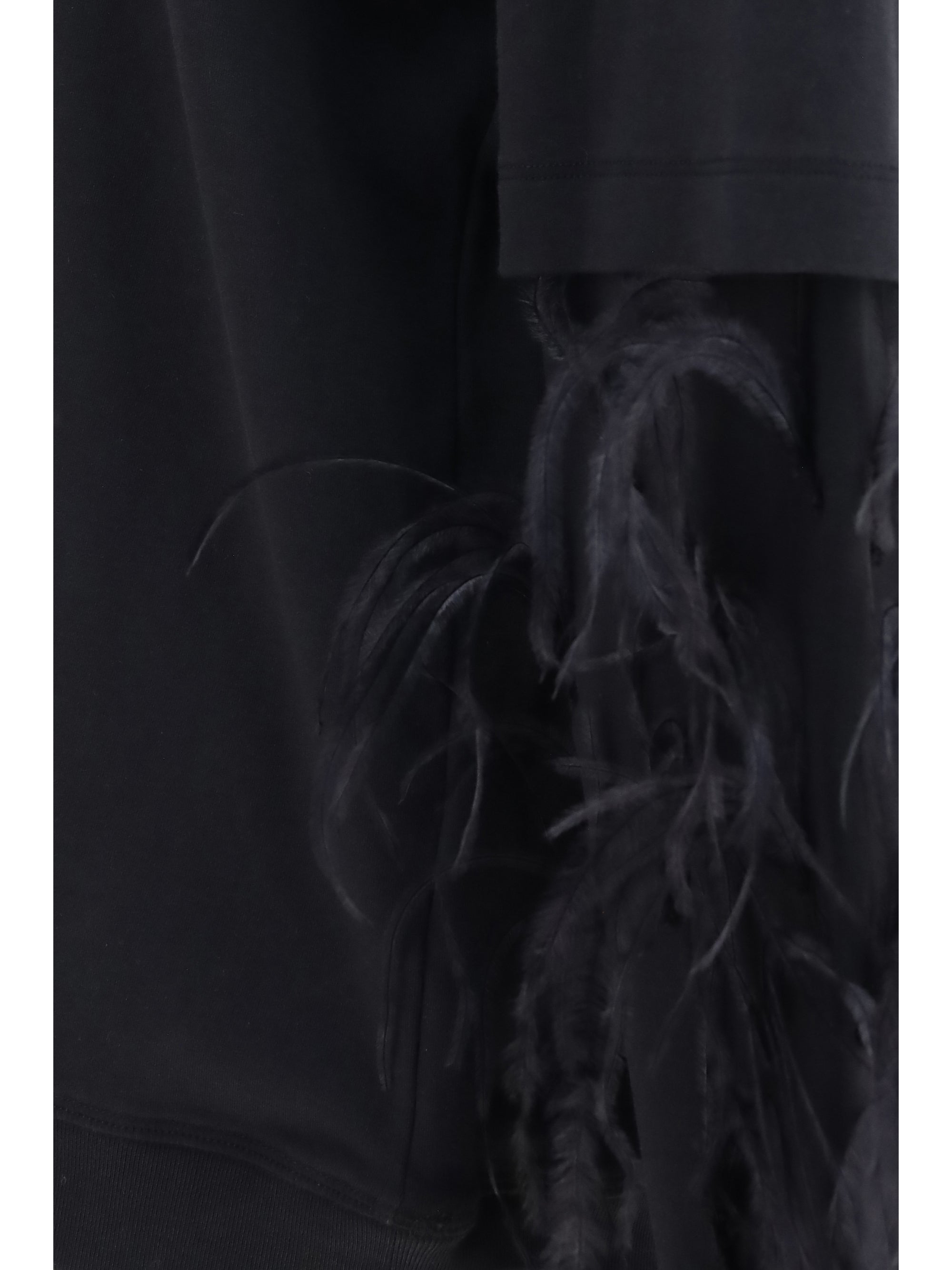 troy double-sleeve feather top