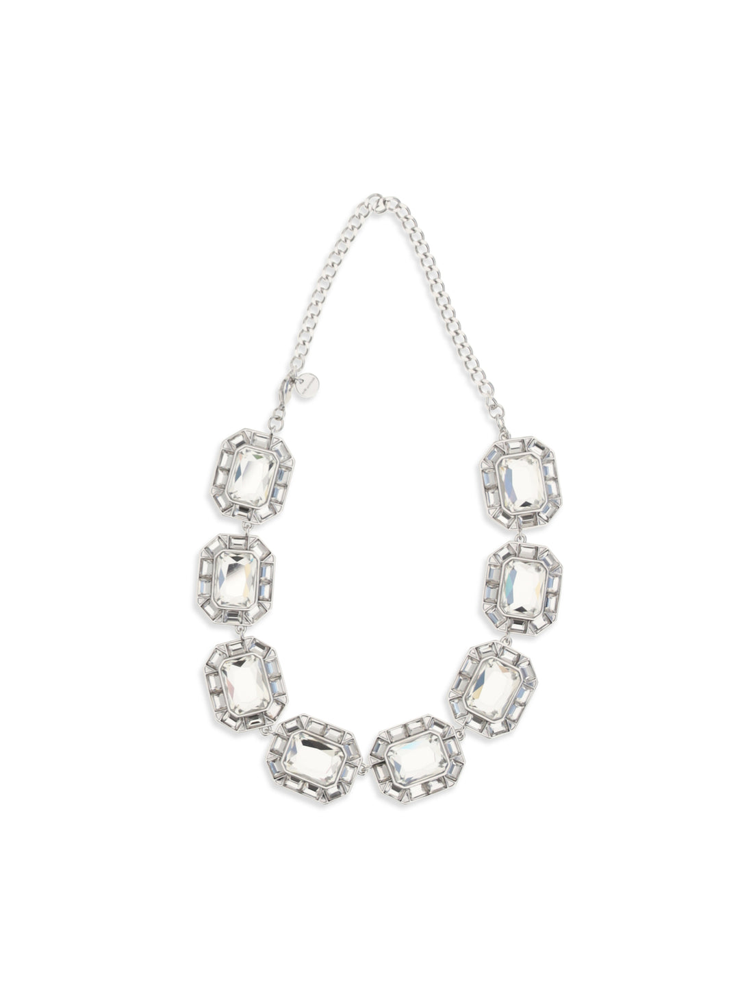 SELF-PORTRAIT OS silver crystal necklace