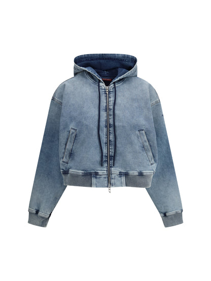 DIESEL L de-giri-crop jogg hoodie