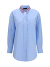 boyfriend poplin shirt with embellished collar