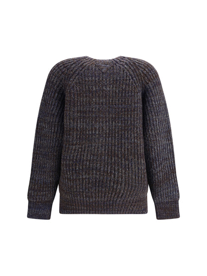 PRADA 38 crew neck sweater with button closure