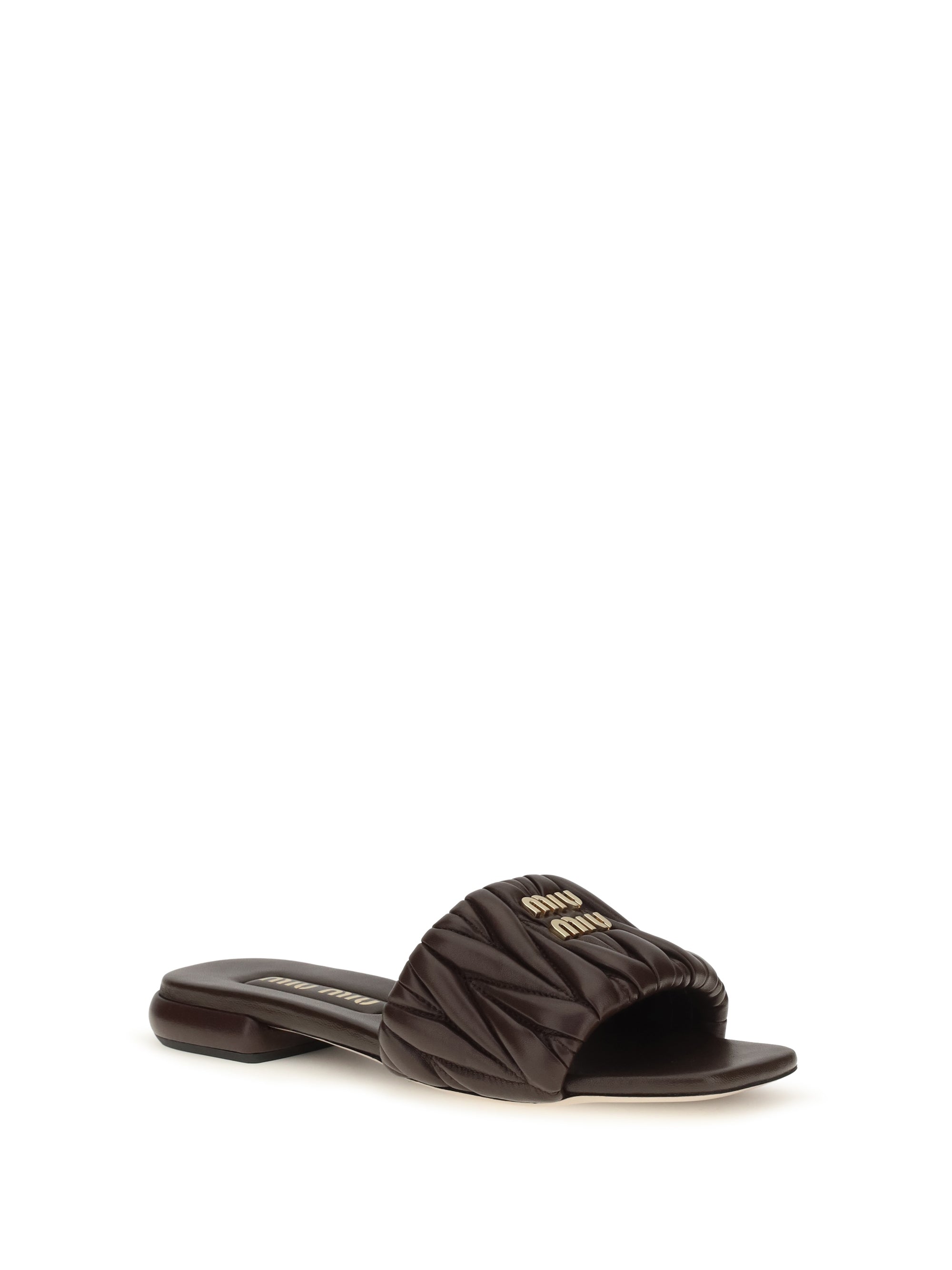 matelassé nappa leather sandals