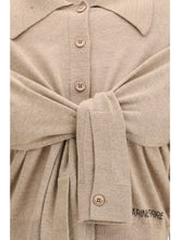 MARINE SERRE L wrapped hybrid cardigan