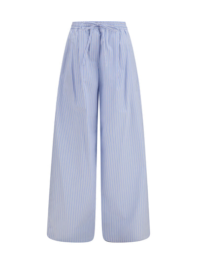 striped poplin pants