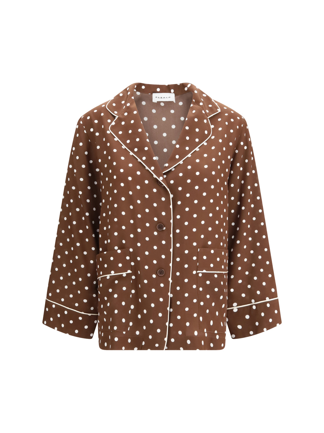 P.A.R.O.S.H. L polka-dot silk shirt