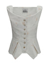 button floral vest