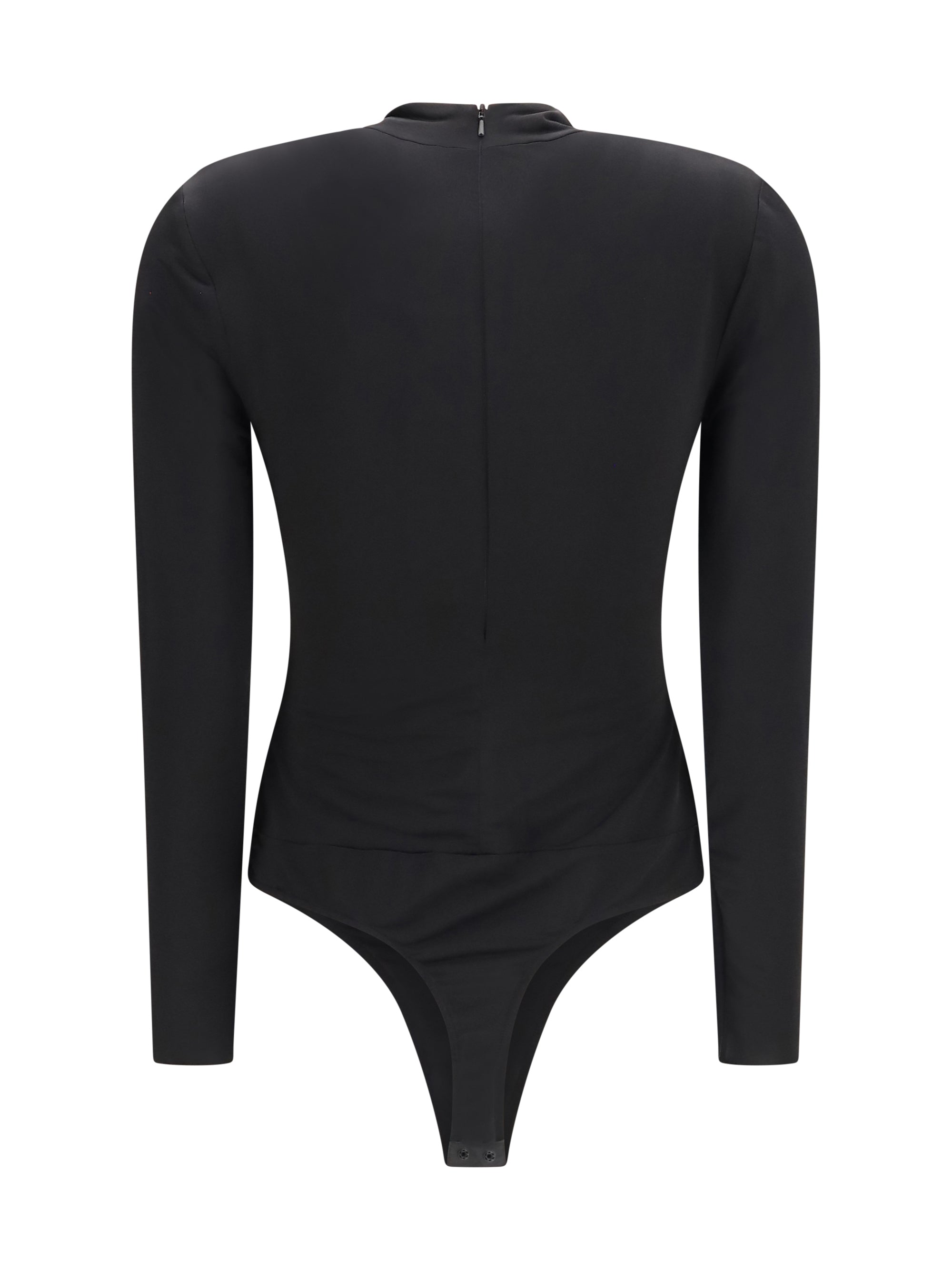 long-sleeve bodysuit with twist detail