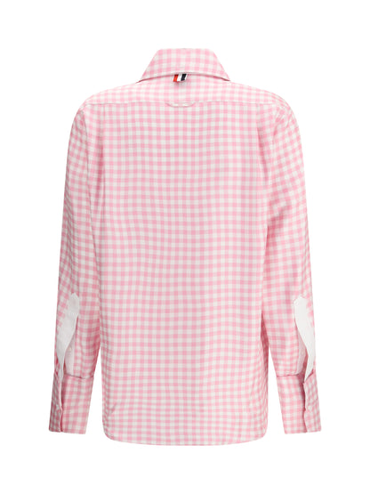 THOM BROWNE 40 checked silk shirt