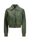 cropped nappa valstarino jacket