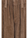 elasticated viscose and cashmere pants