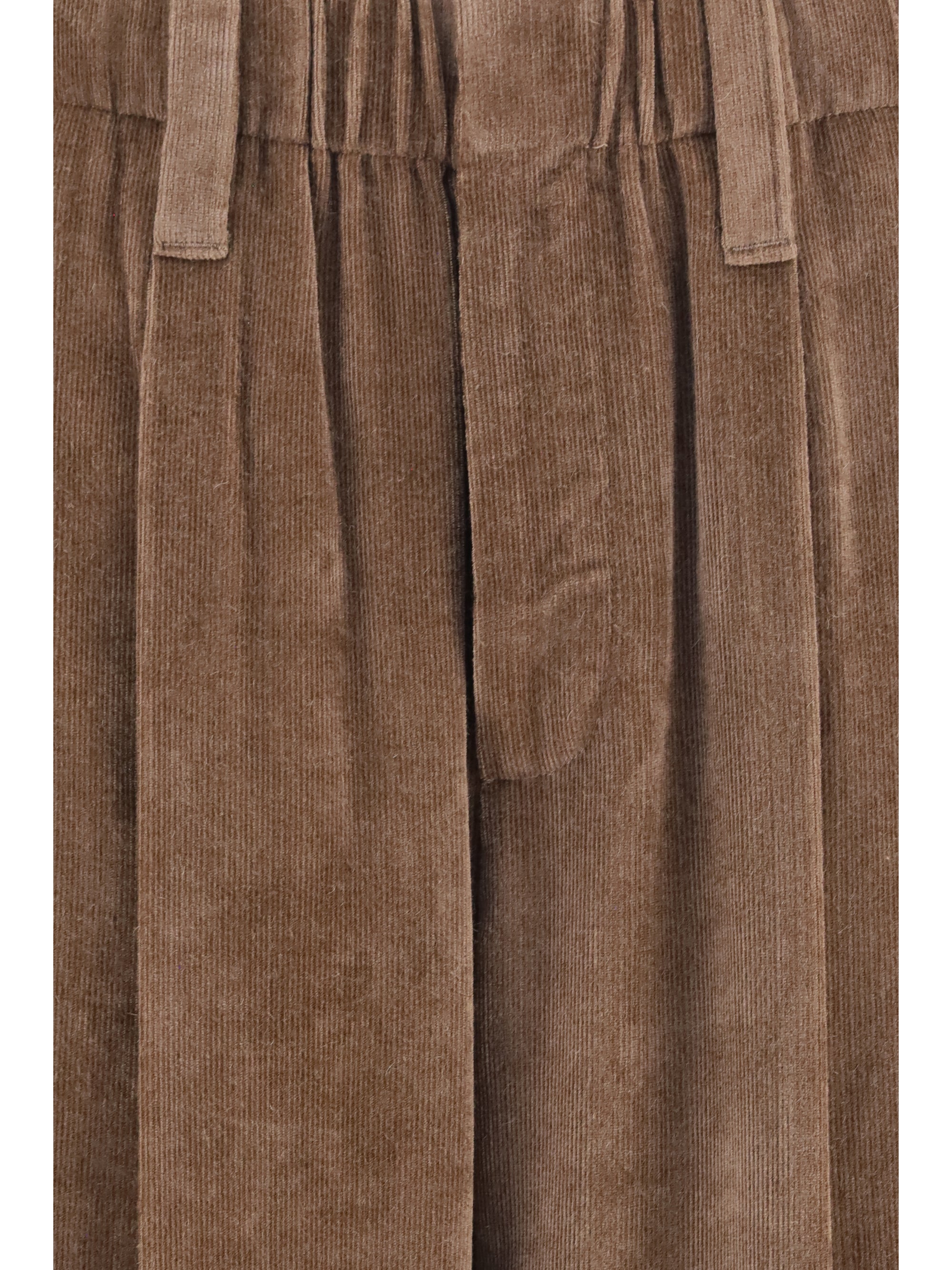 elasticated viscose and cashmere pants