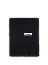 wool scarf with logo