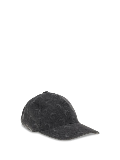 MARINE SERRE OS moon laser denim baseball hat
