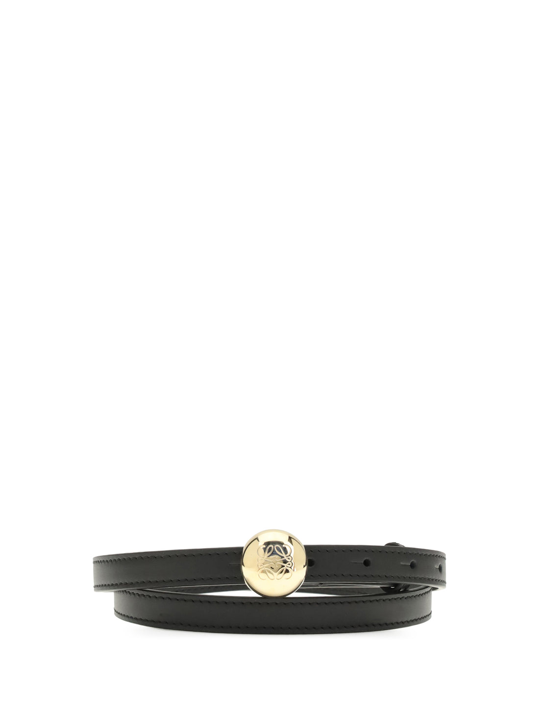 LOEWE 80 leather pebble belt