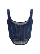 SELF-PORTRAIT 10 denim corset top