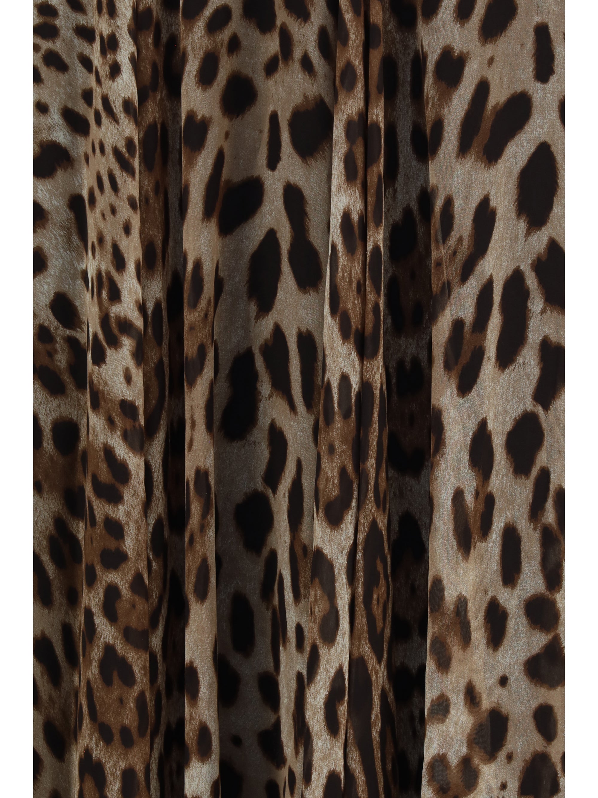 leopard-print chiffon skirt
