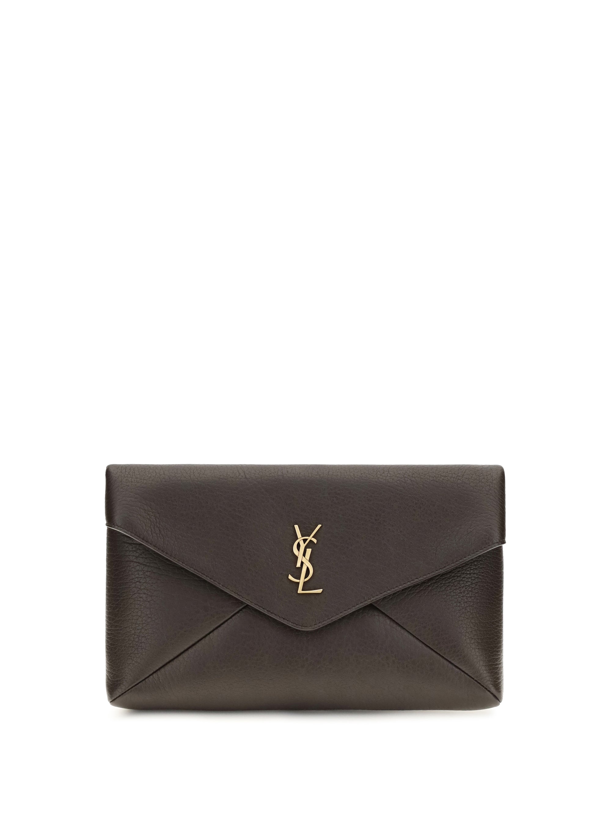 envelope leather clutch