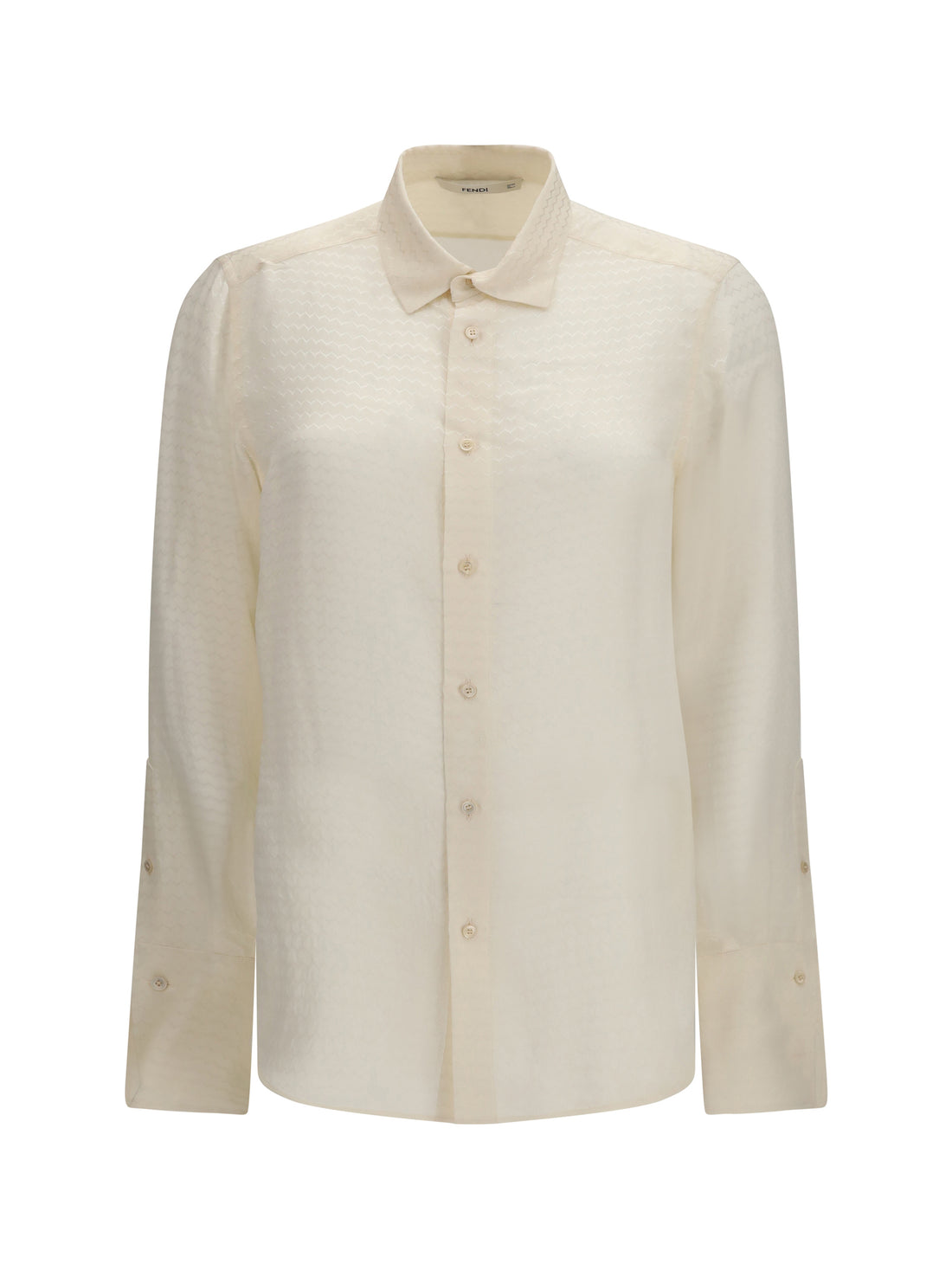 FENDI 40 jacquard silk shirt