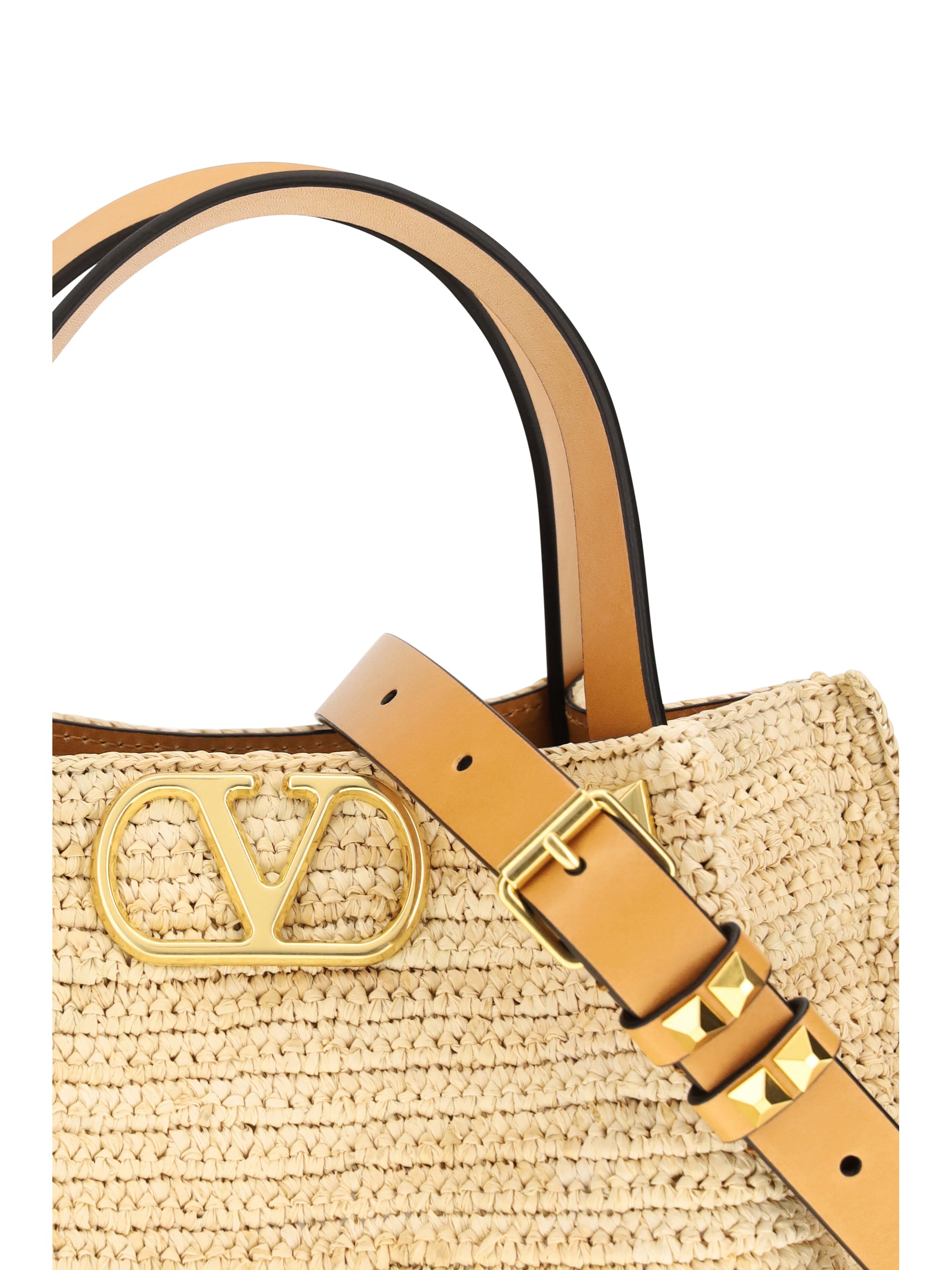 small raffia tote bag