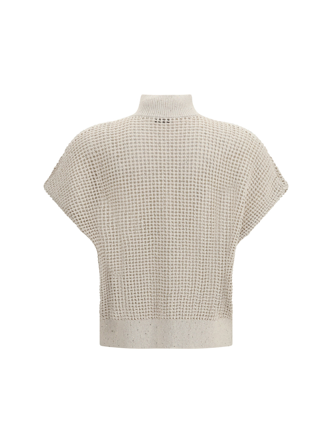 BRUNELLO CUCINELLI S cotton mesh cardigan with dazzling details