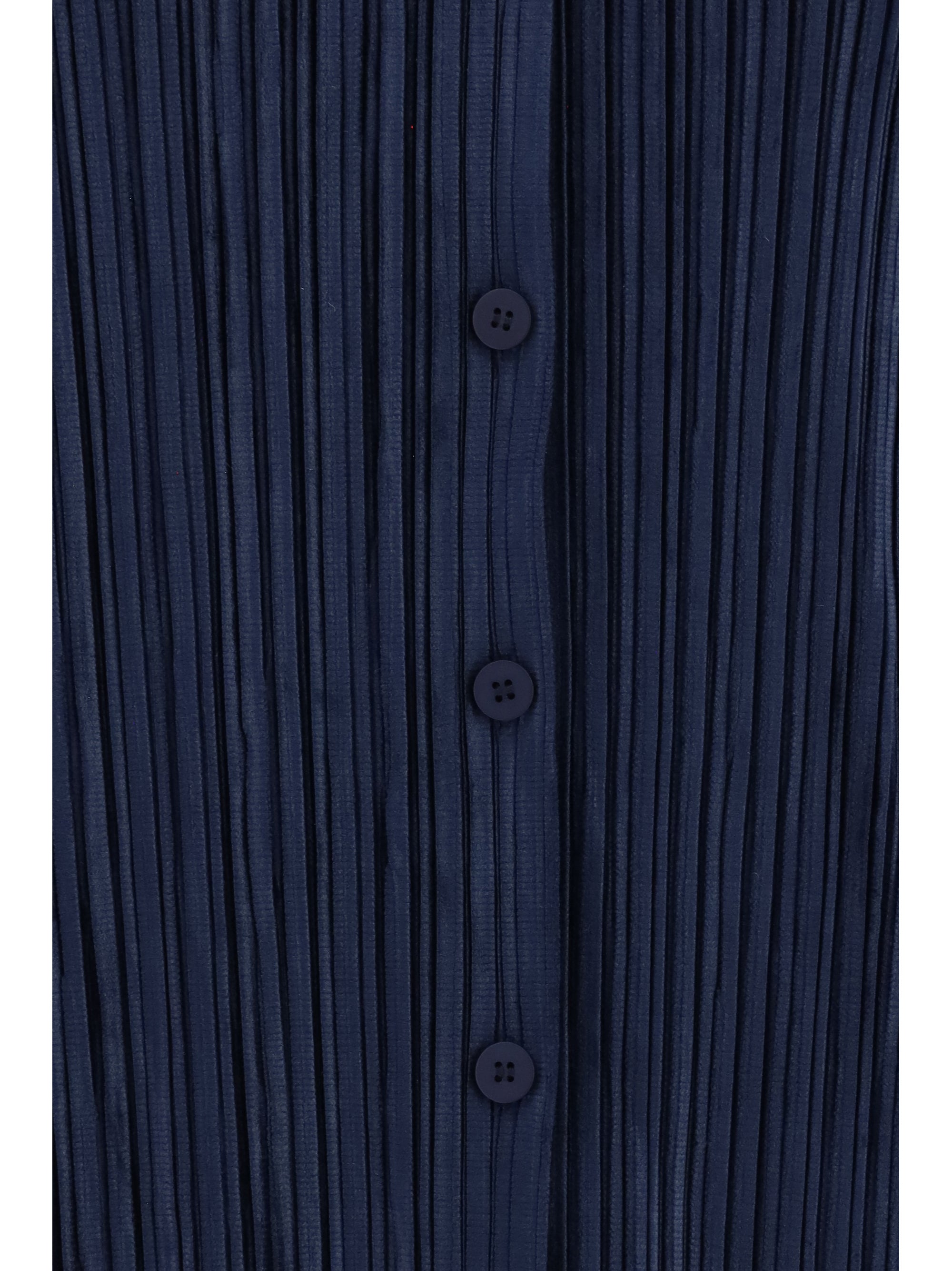 shirt in fine striped velvet-like fabric