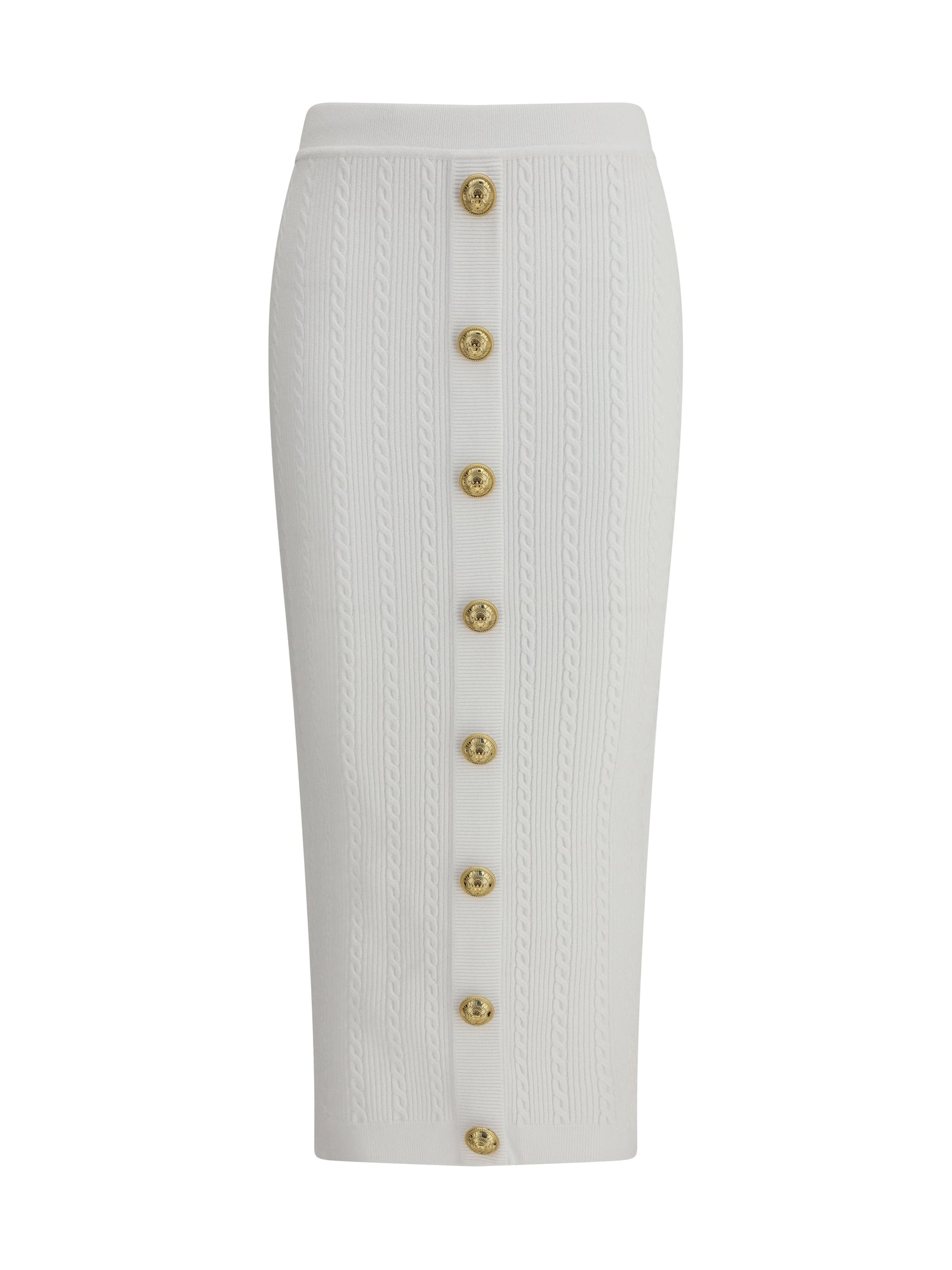 BALMAIN 34 knit midi skirt