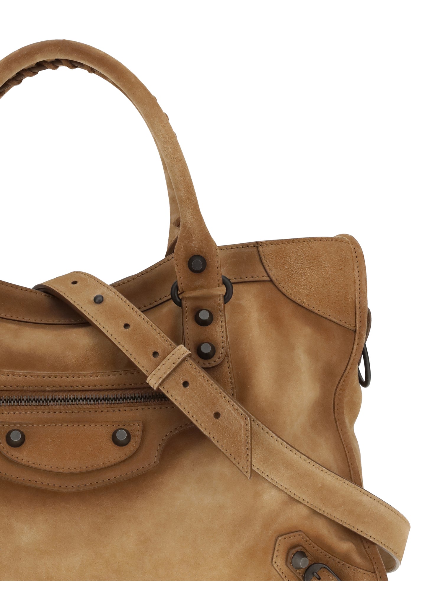 BALENCIAGA OS suede le city medium handbag