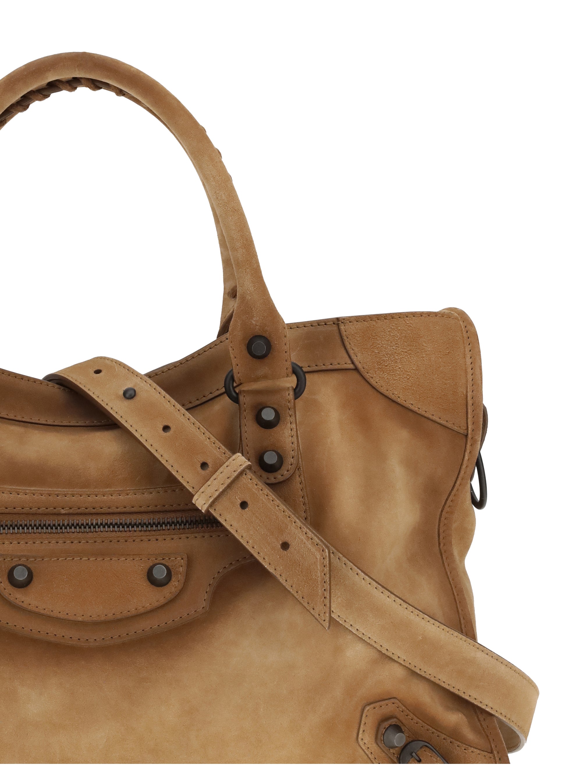 BALENCIAGA OS suede le city medium handbag