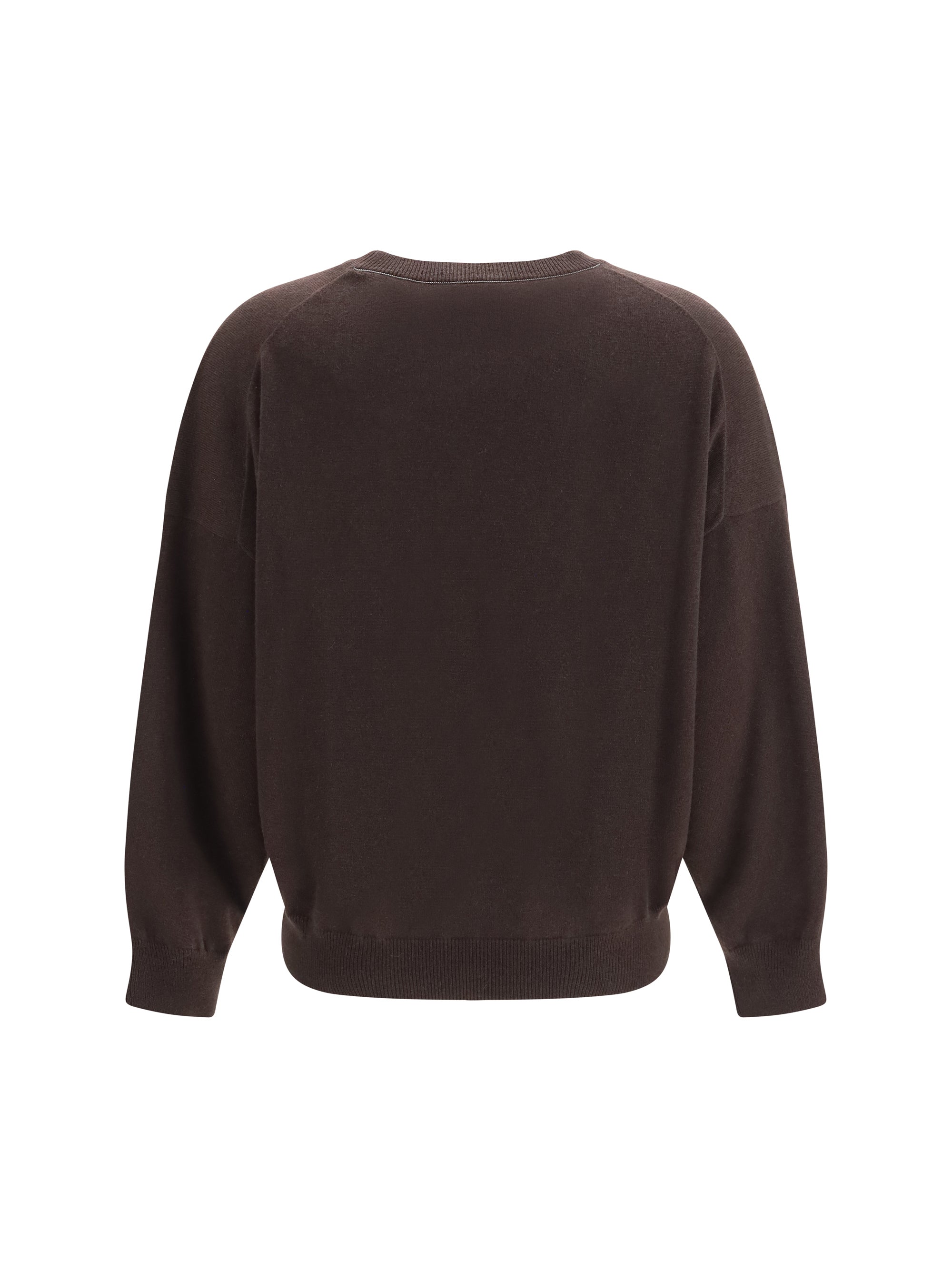 cashmere sweater with monili chain