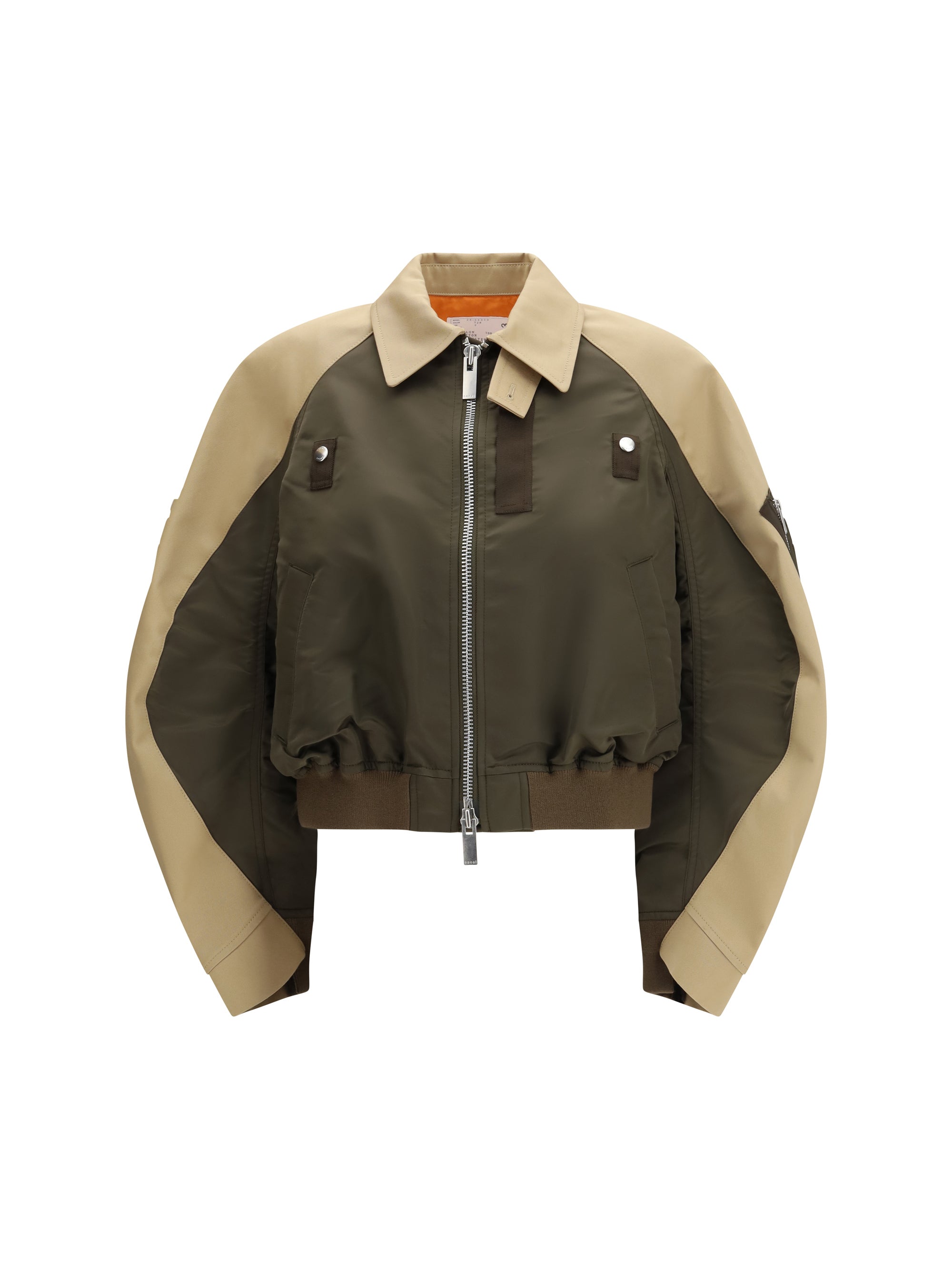 cotton and nylon bomber jacke