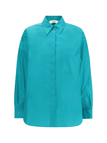 FENDI 38 silk taffeta shirt 