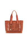 east-west summer banana raffia tote bag