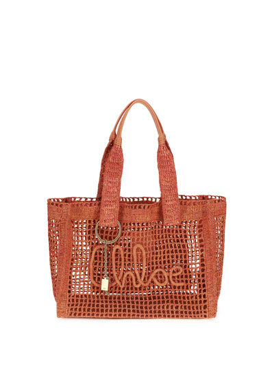 east-west summer banana raffia tote bag