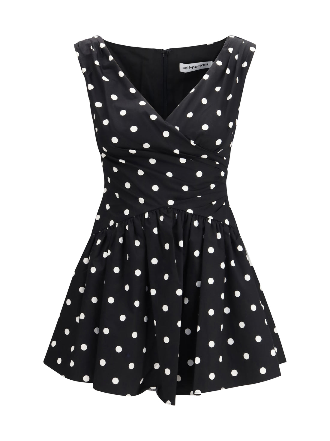SELF-PORTRAIT 6 polka dot cotton mini dress