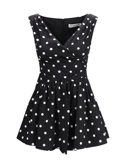 SELF-PORTRAIT 6 polka dot cotton mini dress