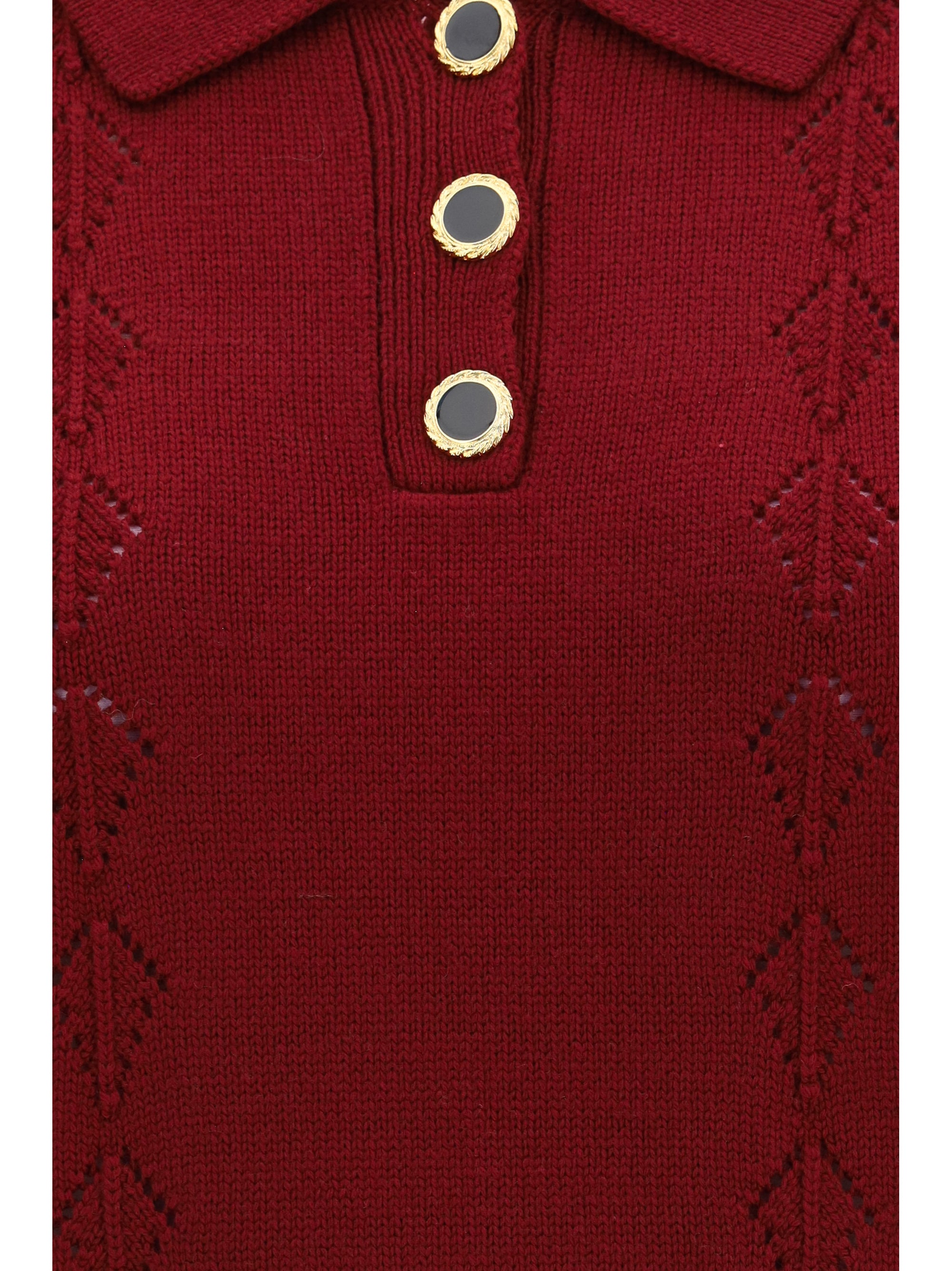 merino wool polo shirt with buttons