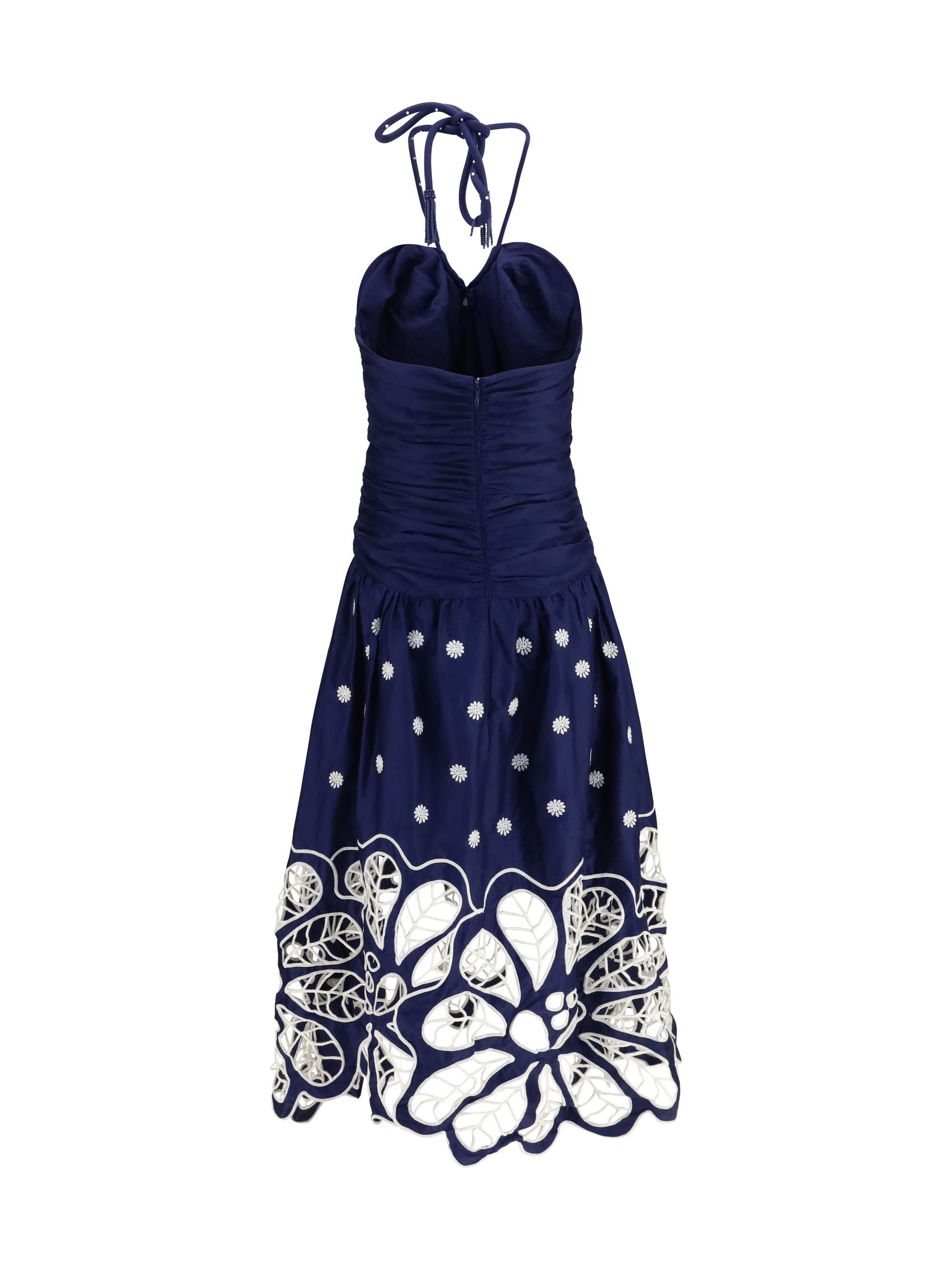 richelieu embroidered midi dress