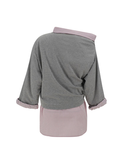 DRIES VAN NOTEN L double-layered top